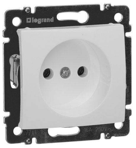 Розетка без заземления без рамки Legrand Valena 1-м. белый фото Розетка без заземления без рамки Legrand Valena 1-м. белый картинка